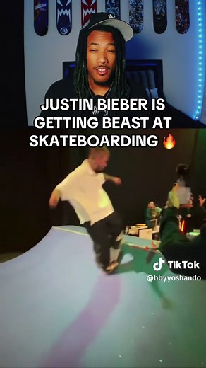 Justin Bieber's Impressive Skateboarding Skills