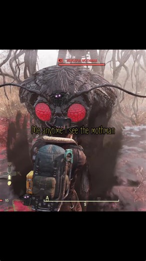 Encountering Mothman in Fallout 76 Gameplay