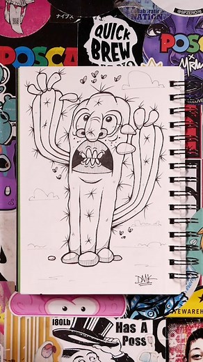 11K views · 399 reactions | Cactus drawing tutorial now on kofi | Doodle with Korp | Facebook