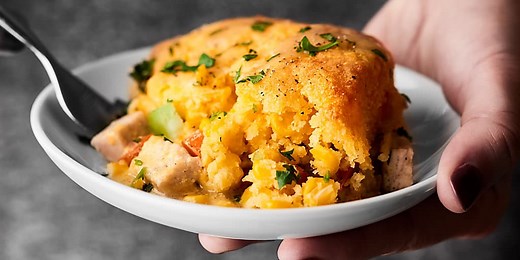 Leftover Turkey Cornbread Casserole Recipe - Thanksgiving Leftovers