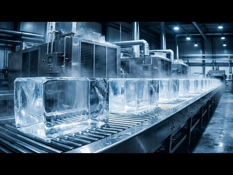 Inside a Modern Ice Factory — How Giant Ice Blocks Are Made