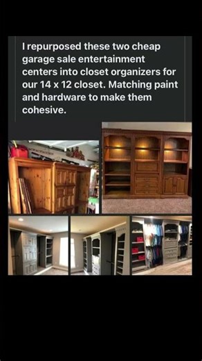 garage sale furniture turned closet gold | Subscribe for more #motivation 😊👍