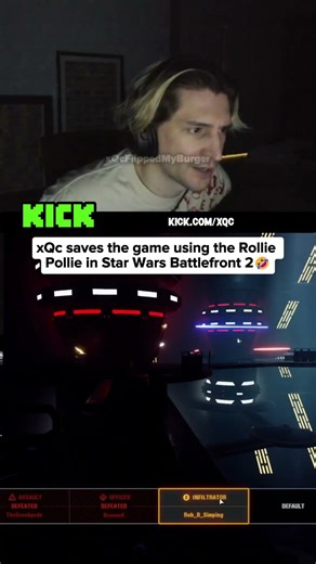 xQc saves the game using the Rollie Pollie in Star Wars Battlefront 2🤣 #xqc #battlefront2 #starwars