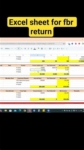 fbr return in excel sheet tutorial #fbrreturn #fbrsheet #fbrexcelsheet