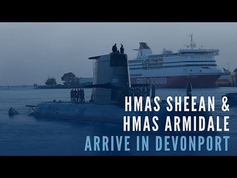 HMA Ships Sheean and Armidale arrive in Devonport, Tasmania