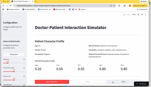 Doctor-Patient Simulator Demo