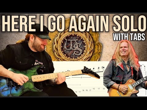 HERE I GO AGAIN GUITAR SOLO LESSON - WHITESNAKE (WITH TABS)