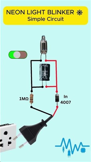 DIY Neon Blinker | Easy Electronics Project #Shorts #circuit #blink #diy #NeonBlinker