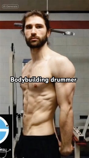 #bodybuilding #drummer #ai #cool #muscle #gym #abs #fitness #play #instrumental #drums #beats #hobby