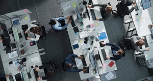 clip-3536057843-top-down-view-diverse-team-working-on