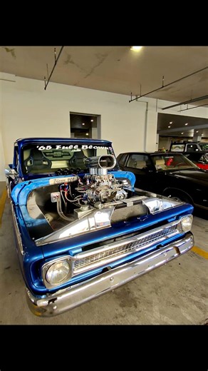 1965 Chevy C10 powered by a 900 horsepower blown nitrous 408ci engine at Cruisin’ The Coast • Owner: Ron Parrish | SICK Slammed Trucks