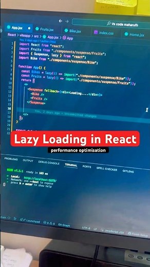 How to optimize the app using lazy loading in Reactjs in 2026