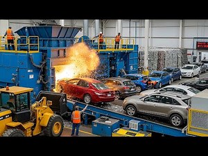 Inside the World's Most Powerful Car Shredder - 1000 Cars Destroyed Daily