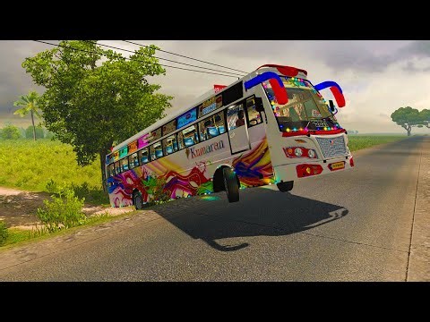 Tamilnadu Private Bus Driving In🔥 Village Roads Euro Truck Simulator 2