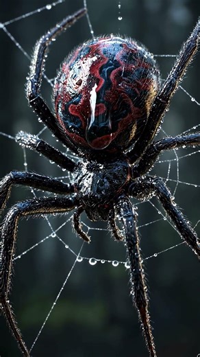 Hairy Black Widow in Extreme Macro | Web Predator Close-Up (ASMR Nature Sounds) #insectasmr