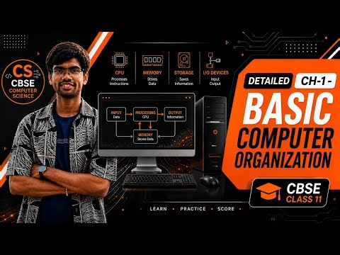 Basic Computer Organization One Shot Explained | Chapter 1 | CBSE Class 11 Computer Science