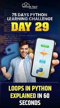 Learn Python LOOP in 60 Seconds (29/75Days 🔥) | All Videos Are here👉 #PythonLearningChallenge