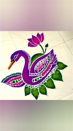 Big peacock rangoli design for Diwali/ satisfying Rangoli video/ Diwali Dhanteras festival rangoli