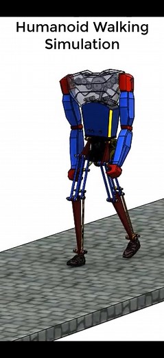 Simulación de Caminata Humanoide en SolidWorks