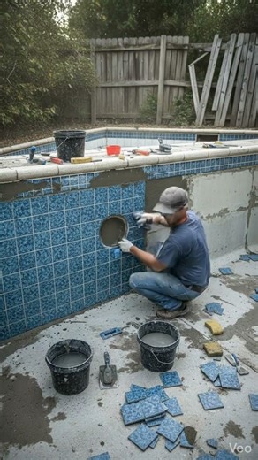 Abandoned Backyard Pool → Luxury Pool Transformation 😱 #Shorts