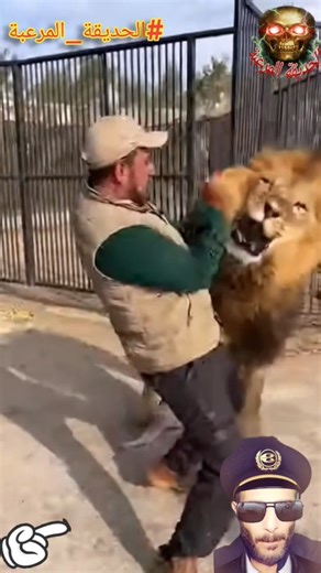 لم يعلم أن الأسد سايعتبره واجبة اسد صدم الحارس رد فعل غير متوقع #رعب_حقيقي #الحديقة_المرعبة #اكسبلور