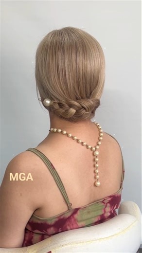 Braid + Pearls = A Royal Updo Fit for a Queen 👑