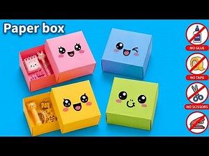 DlY origami gift box without glue /No Glue Paper Box| Origami Gift Boxt Without glue✨️