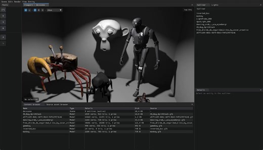 Improved the gltf loading so that it can handle different skeleton/transform/materials etc. There's probably still some problematic ones, but this covers enough #gamedev
