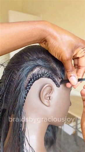 back to school cornrow #hairtutorial #cornrows #cornrowstyles #weaving #hair #hairgoals