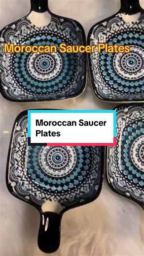 Moroccan Saucer Plates, Ceramic Tableware, 6 Pcs in One Set #ceramic #saucer #tableware