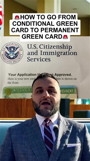 If you got a conditional Green Card, make sure you follow the steps so that way you can successfully get a permanent (10 year) Green Card! #immigration #immigrants #greencard #visa #visitvisa #uscis #uscitizen #citizenship #uscitizenship #embassy #usa #travel #migrants #immigrationlawyer #immigrationattorney #nyc #nyclawyer #legaltiktok #legaladvice #fyp #fypシ #greenscreenvideo #greenscreen #usa #foryou #tiktok