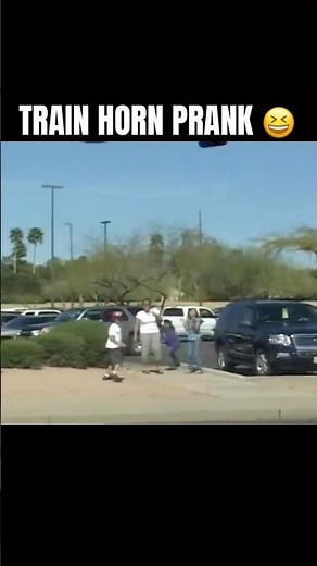 Train horn prank gone funny #trending #viral #shorts