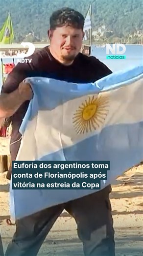 Se dentro de campo a Argentina começou a Copa com vitória, fora dele os reflexos também já aparecem em Florianópolis. Lojas de artigos esportivos registram aumento na procura por camisas da seleção argentina, impulsionada pelo bom desempenho dos hermanos na estreia e pelo protagonismo de Lionel Messi. A expectativa é que a Copa do Mundo movimente cerca de R$ 110 milhões no comércio catarinense, aquecendo as vendas e reunindo torcedores em torno da paixão pelo futebol. Assista ao ND Notícias de s