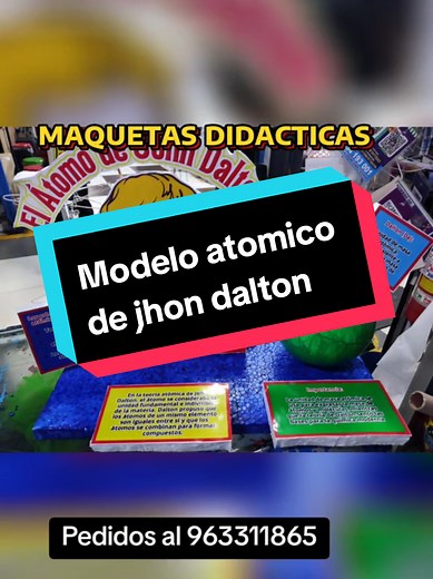 Maquetas creativas del modelo atómico de Jhon Dalton