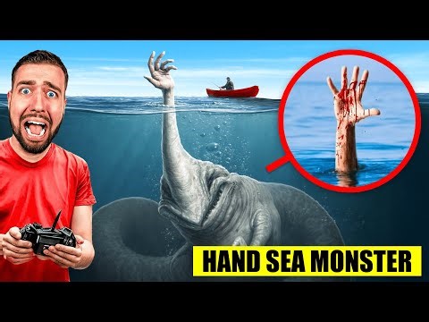 MY DRONE FILMS HAND SEA MONSTER IN REAL LIFE!