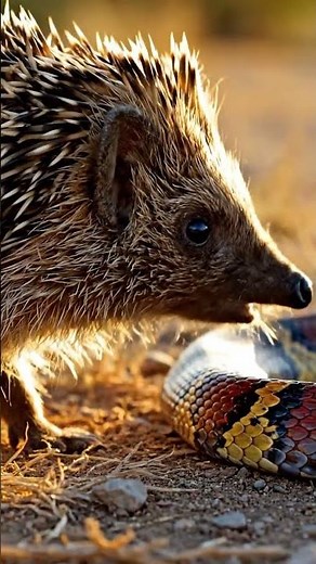 This Tiny Hedgehog Faces a Giant Snake!