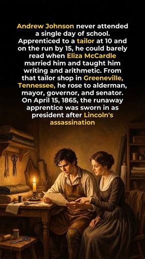 Andrew Johnson Rose From Nothing to the Presidency #underdog #history