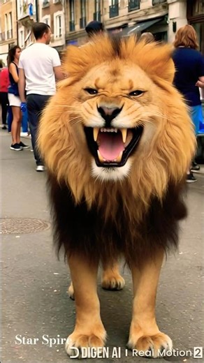 Angry Lion Roaring Loudly | Dangerous Wild Moment 😱🦁 #lion #lionnation #shorts