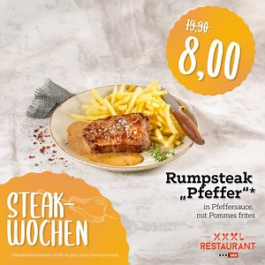 Ab sofort haben wir Steakwochen in unseren XXXL Restaurants! Genieße saftige Steaks bis zum 31.08. – der perfekte Genussmoment wartet jetzt auf dich. 🥩 🔥 Hier geht´s zu den Restaurants: https://www.xxxlutz.de/c/restaurant | XXXLutz Deutschland