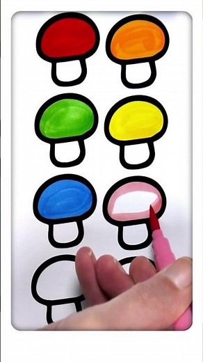 Coloring a Mushroom 🍄 | Vegetable Coloring for Kids #5