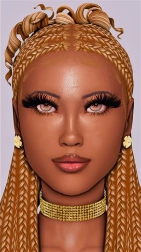 SIMS 4 AFRICAN QUEEN AMINA BEAUTIFUL SKIN DETAIL PERFECT LIPS #sims4 #shorts #fyp