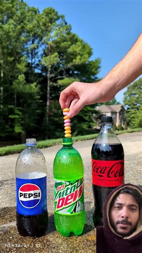 Cold drink and Mentos explosion😱 #experiment #satisfying #shorts #viral #ytshortsindia