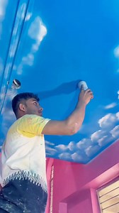 1.5M views · 18K reactions | Sky colour 3D ceiling design #sky #3d #design #reelsfbシ #ceiling | Soyab tech | Facebook