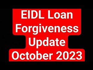 EIDL Loan Forgiveness Update (October 2023)