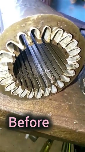 before and after motor stator repair