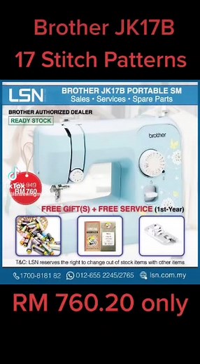 1.6K views | Brother JK17B Sewing Machine 17 Stitch Patterns Sewing...