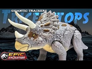 2023 Mattel Jurassic World Epic Evolution Gigantic Trackers Triceratops Review!!! Tundra!!