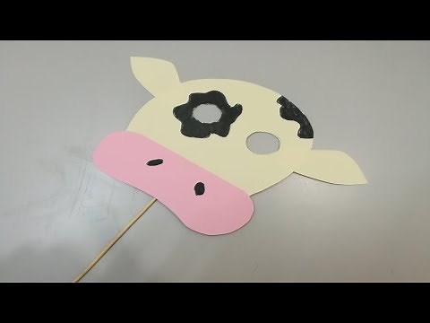 Hacer una máscara de vaca - Make a cow mask craft