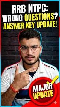 RRB NTPC Answer Key Update & NTPC Mains Wrong Questions #rrb #rrbntpc #ntpc #answerkey #shorts