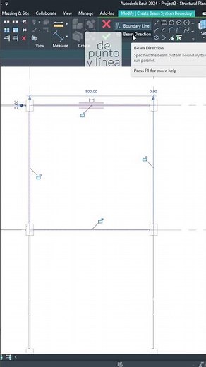 How to create a beam system in Revit